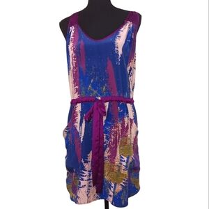 Charlie Jade 100% Silk Sleeveless Dress Women's Size Small